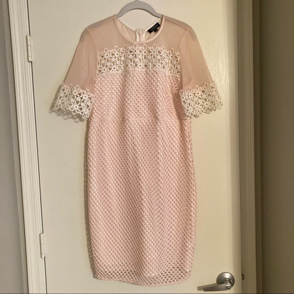 Topshop pink lace maternity shift dress - Picture 1 of 6